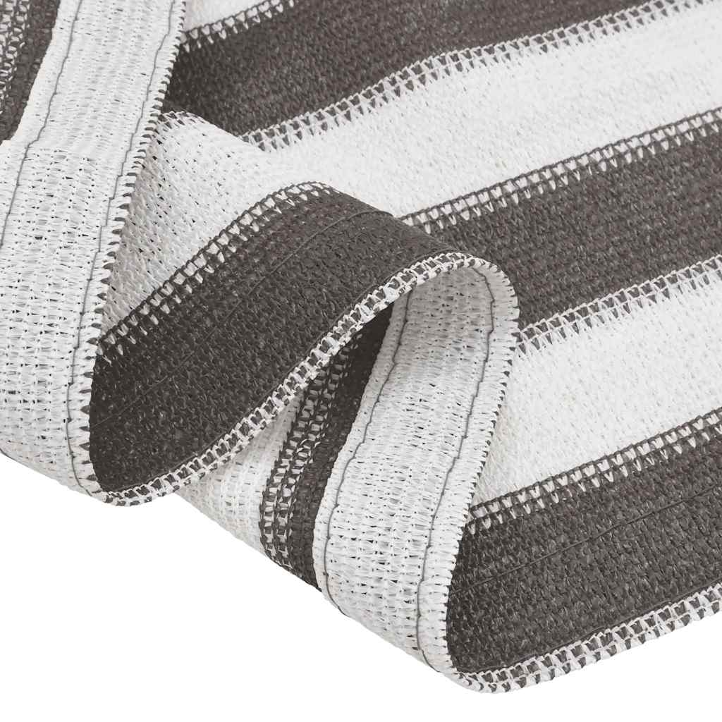 Tent Carpet Anthracite and White 400x400 cm HDPE