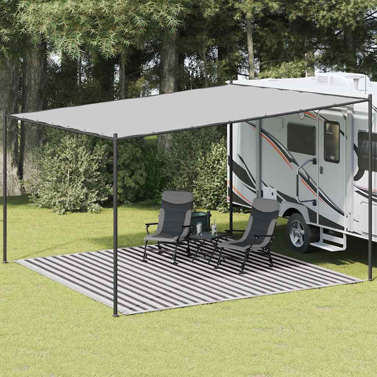 Tent Carpet Anthracite and White 400x400 cm HDPE