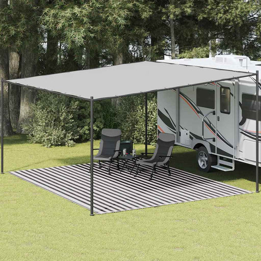 Tent Carpet Anthracite and White 400x500 cm HDPE