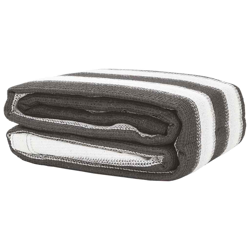 Tent Carpet Anthracite and White 400x700 cm HDPE