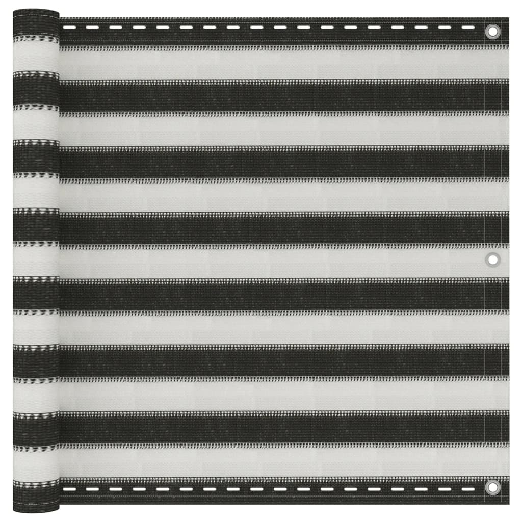 Balcony Screen HDPE 90x300 cm Anthracite and White