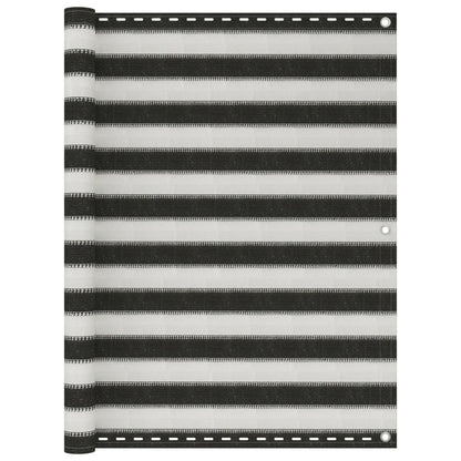 Balcony Screen HDPE 120x600 cm Anthracite and White