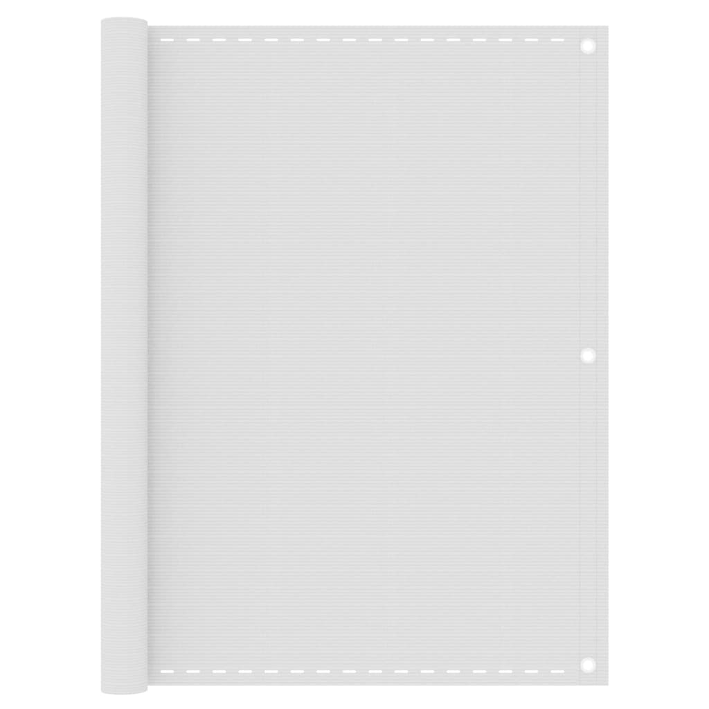 Balcony Screen White 120x600 cm HDPE
