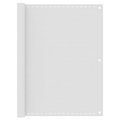 Balcony Screen White 120x600 cm HDPE