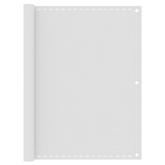 Balcony Screen White 120x600 cm HDPE