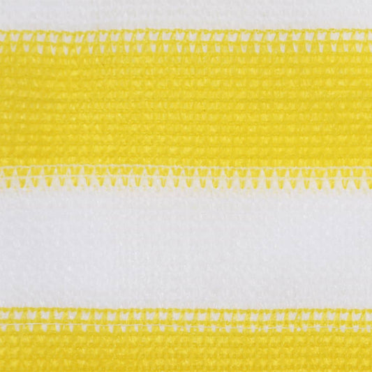 Balcony Screen Yellow and White 120x600 cm HDPE