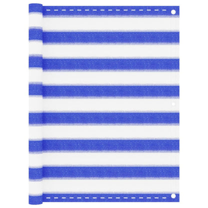 Balcony Screen Blue and White 90x300 cm HDPE