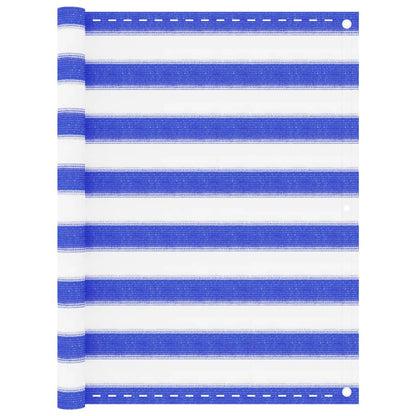 Balcony Screen Blue and White 90x400 cm HDPE