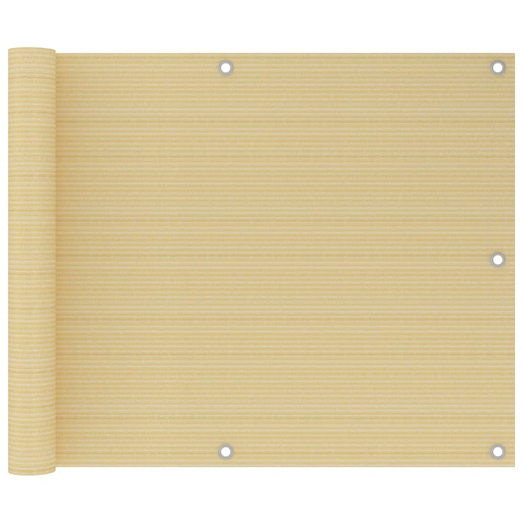Balcony Screen Beige 75x300 cm HDPE