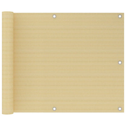 Balcony Screen Beige 75x300 cm HDPE