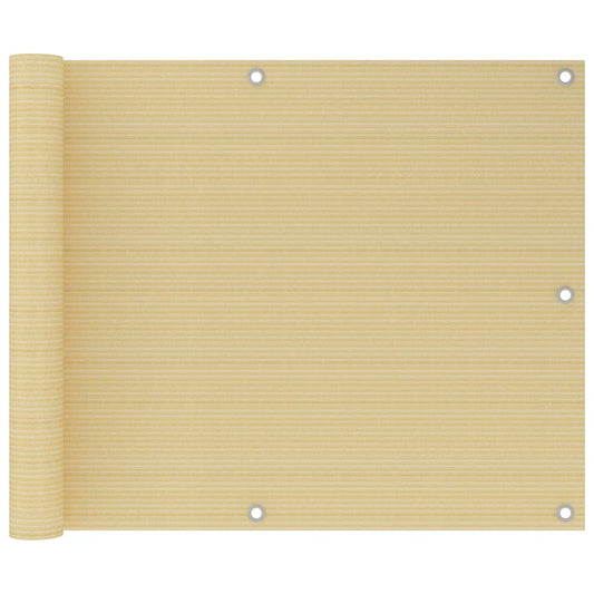 Balcony Screen Beige 75x300 cm HDPE