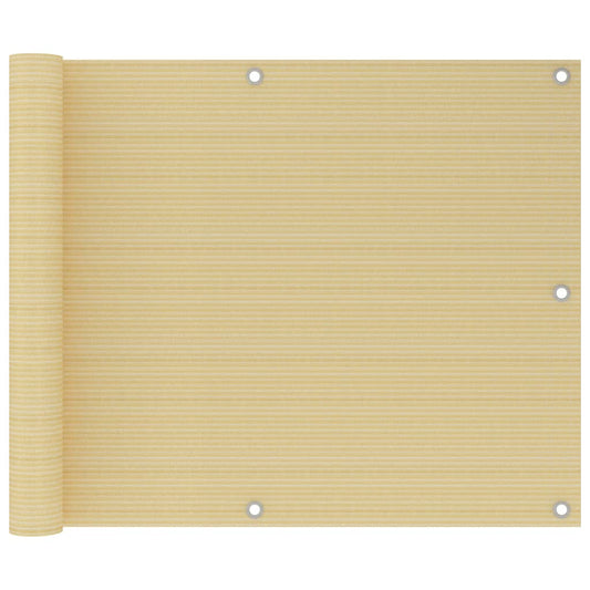 Balcony Screen Beige 75x400 cm HDPE