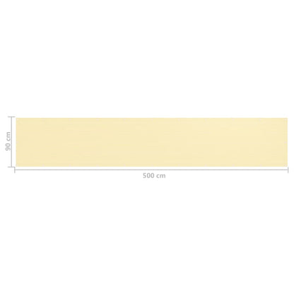 Balcony Screen Beige 90x500 cm HDPE