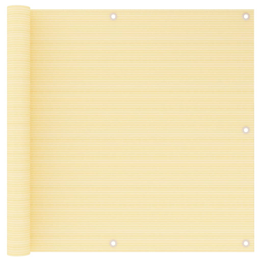 Balcony Screen Beige 90x600 cm HDPE