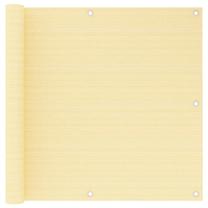 Balcony Screen Beige 90x600 cm HDPE