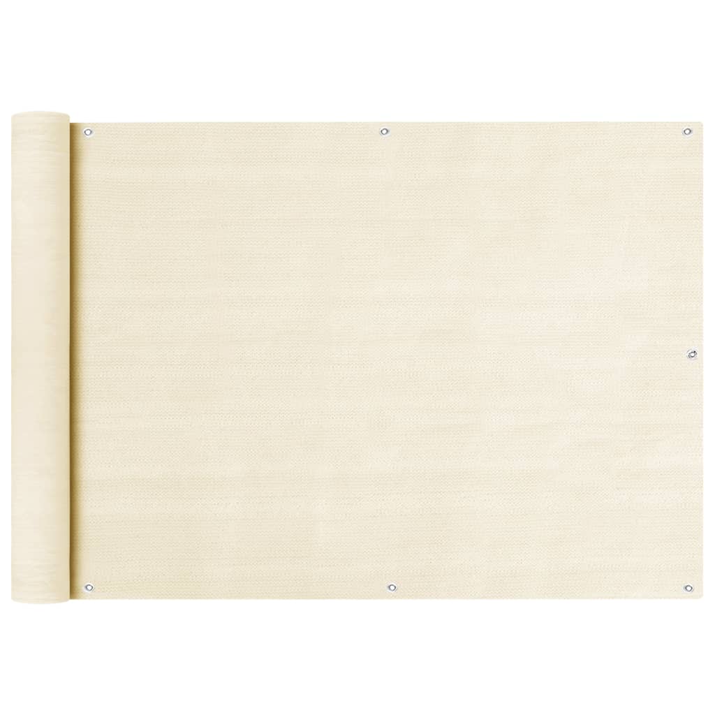 Balcony Screen Cream 75x400 cm HDPE