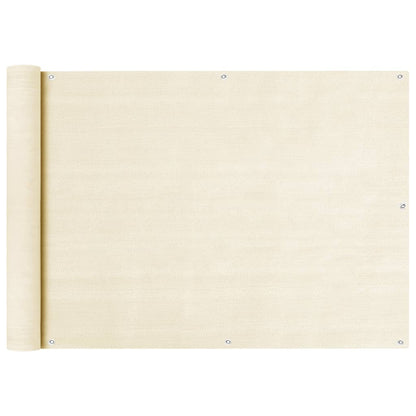 Balcony Screen Cream 75x400 cm HDPE