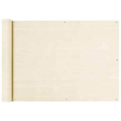 Balcony Screen Cream 75x600 cm HDPE