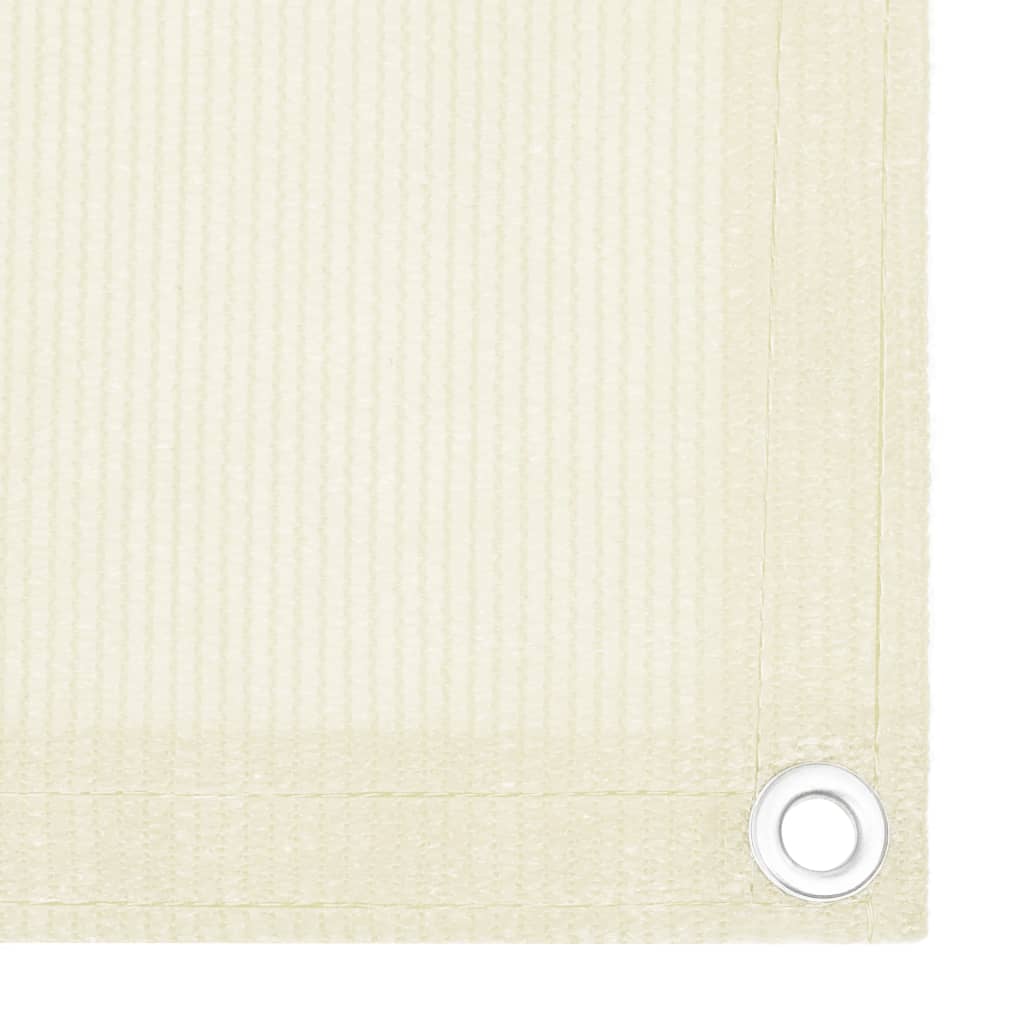 Balcony Screen Cream 75x600 cm HDPE