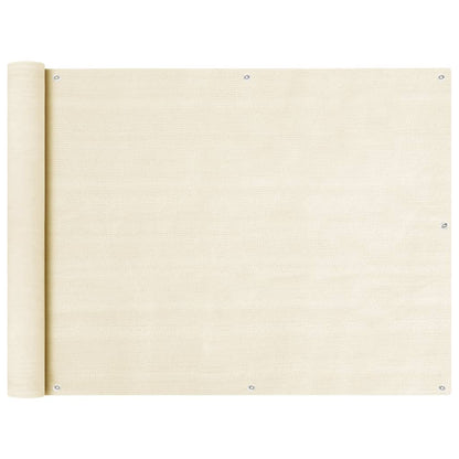 Balcony Screen Cream 90x600 cm HDPE