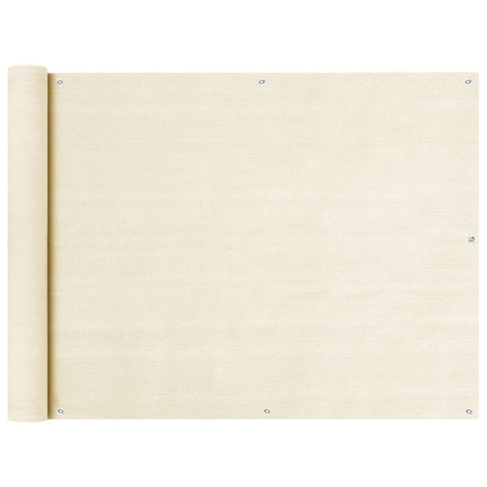Balcony Screen Cream 90x600 cm HDPE