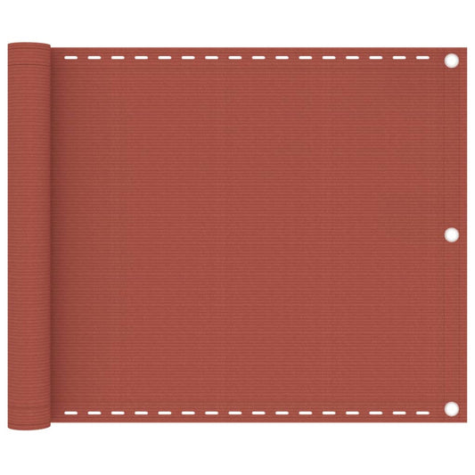 Balcony Screen Terracotta 75x600 cm HDPE