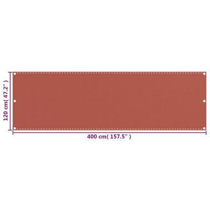 Balcony Screen Terracotta 120x400 cm HDPE