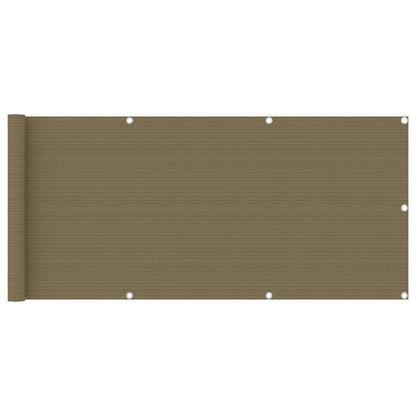 Balcony Screen Taupe 75x400 cm HDPE