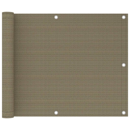 Balcony Screen Taupe 75x500 cm HDPE
