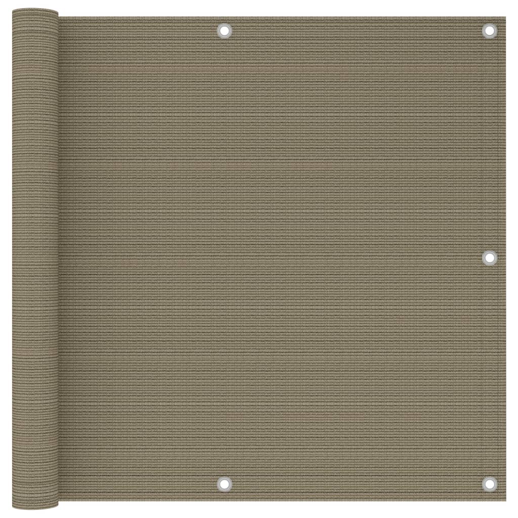 Balcony Screen Taupe 90x300 cm HDPE