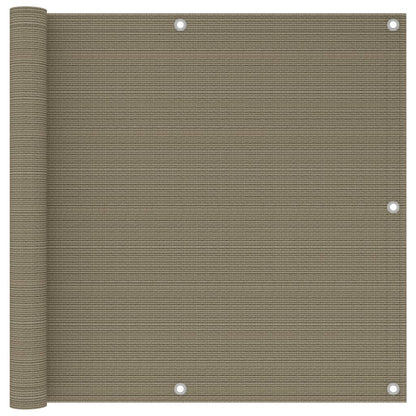 Balcony Screen Taupe 90x300 cm HDPE