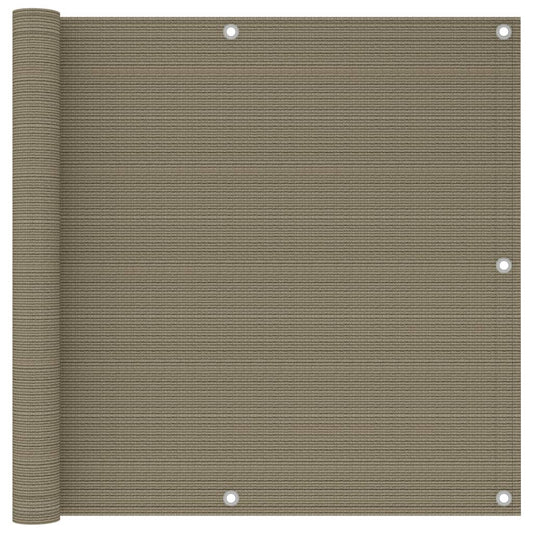 Balcony Screen Taupe 90x300 cm HDPE