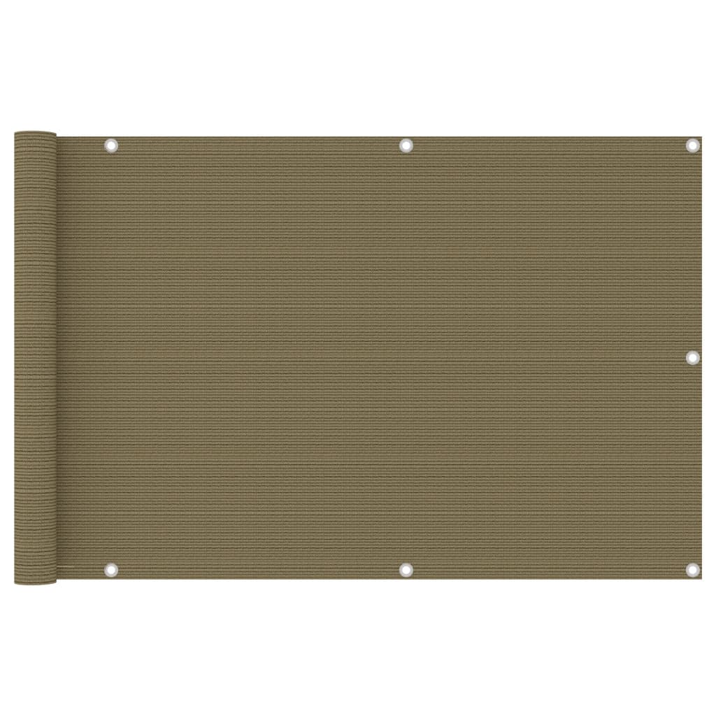 Balcony Screen Taupe 90x400 cm HDPE