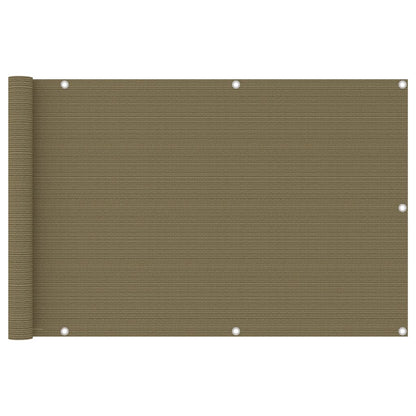 Balcony Screen Taupe 90x400 cm HDPE