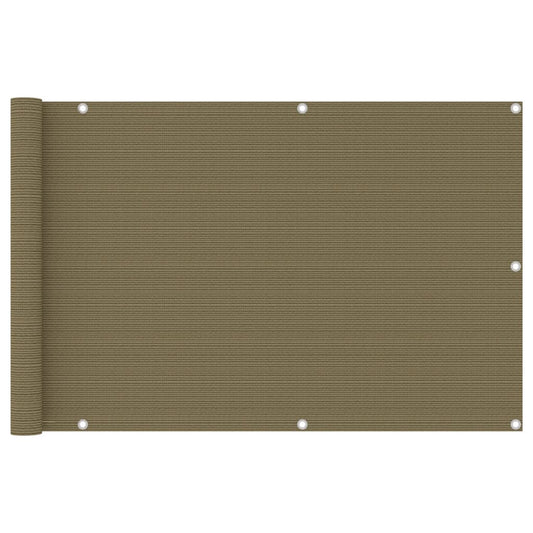 Balcony Screen Taupe 90x400 cm HDPE