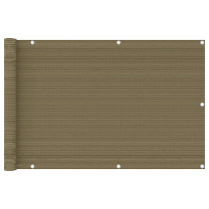 Balcony Screen Taupe 90x600 cm HDPE