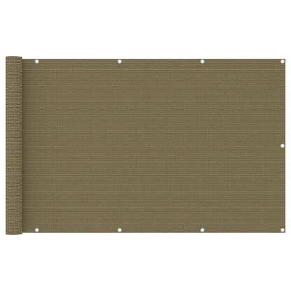 Balcony Screen Taupe 120x400 cm HDPE
