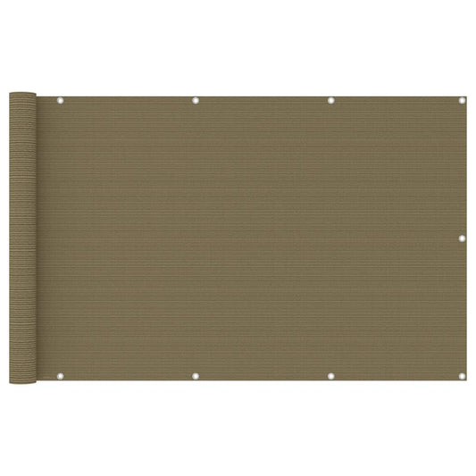 Balcony Screen Taupe 120x400 cm HDPE