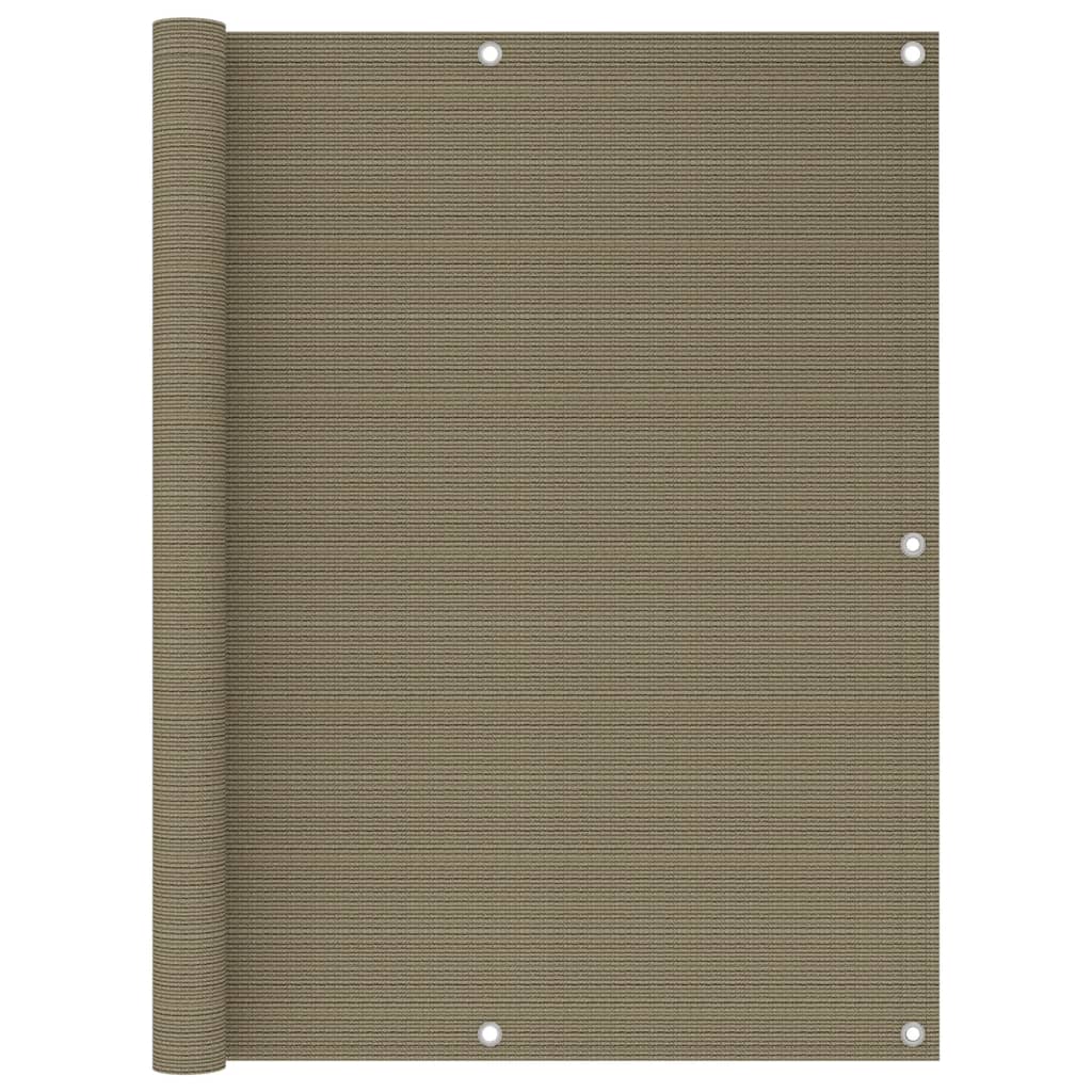 Balcony Screen Taupe 120x600 cm HDPE