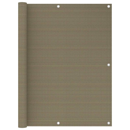 Balcony Screen Taupe 120x600 cm HDPE