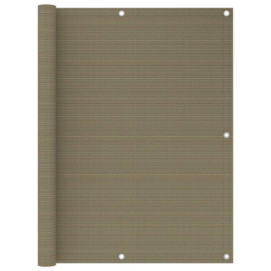 Balcony Screen Taupe 120x600 cm HDPE
