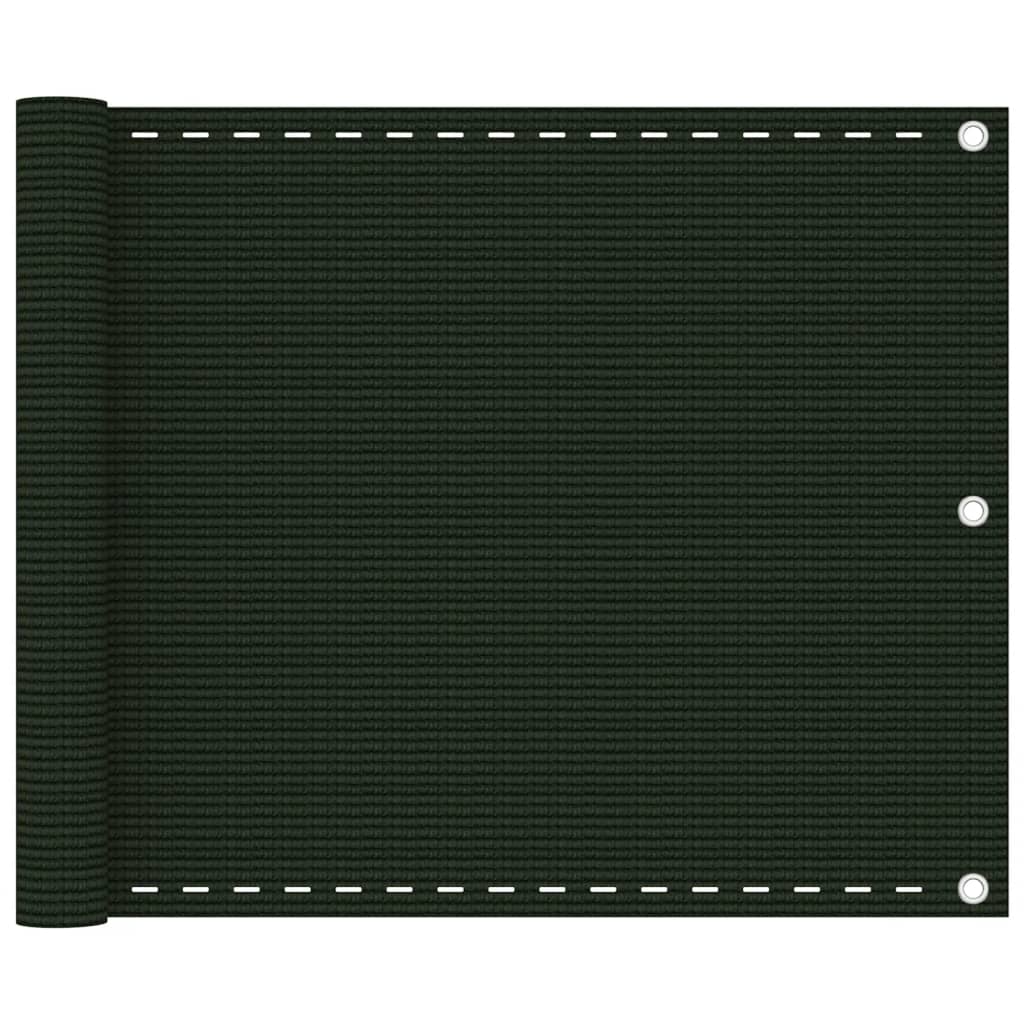 Balcony Screen Dark Green 75x300 cm HDPE