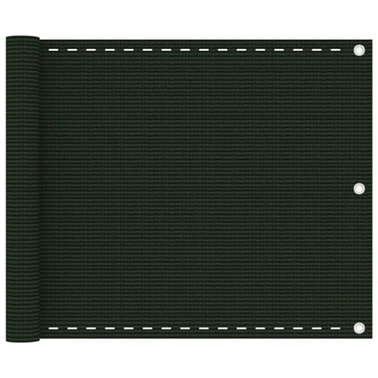Balcony Screen Dark Green 75x300 cm HDPE