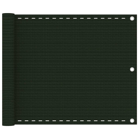 Balcony Screen Dark Green 75x300 cm HDPE
