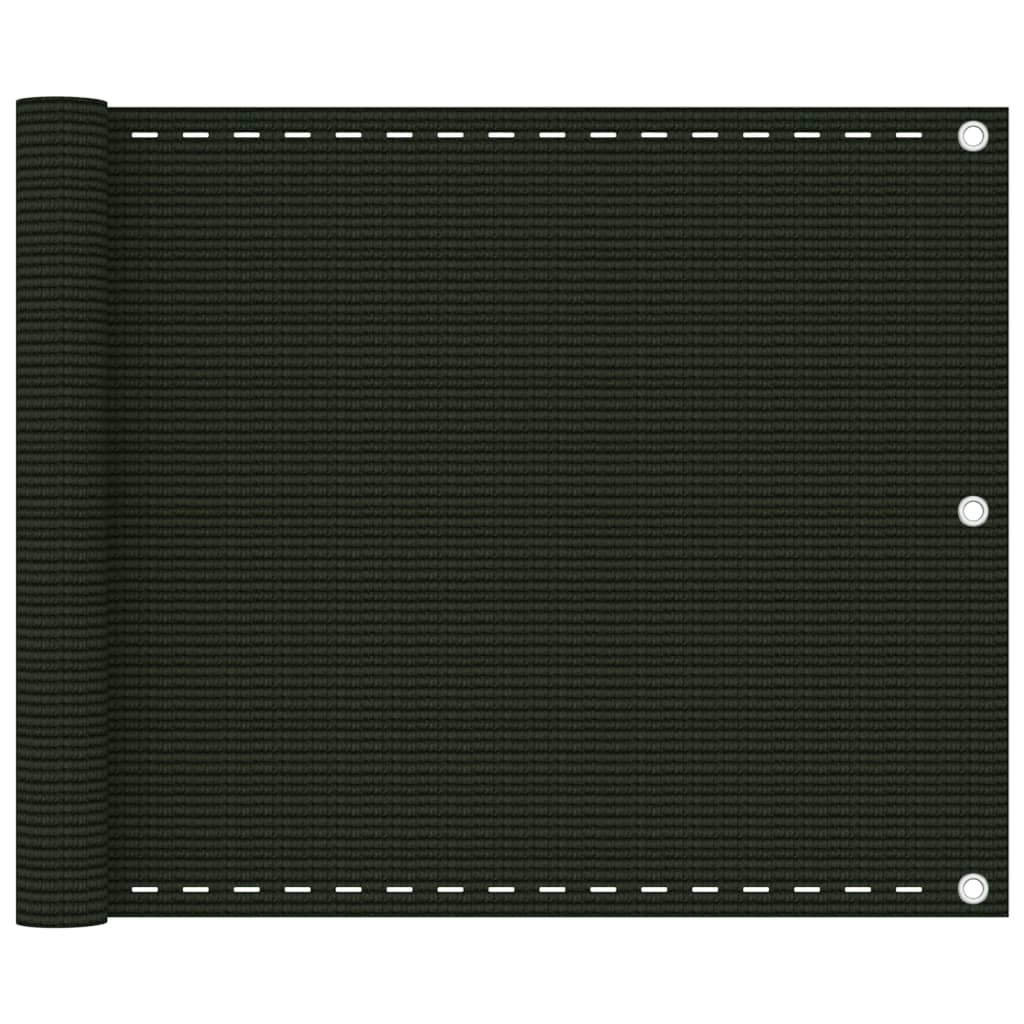 Balcony Screen Dark Green 75x400 cm HDPE