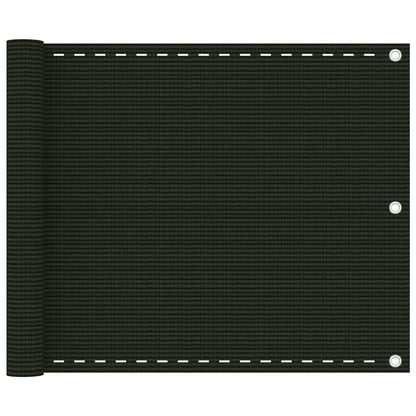 Balcony Screen Dark Green 75x400 cm HDPE