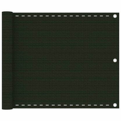 Balcony Screen Dark Green 75x500 cm HDPE
