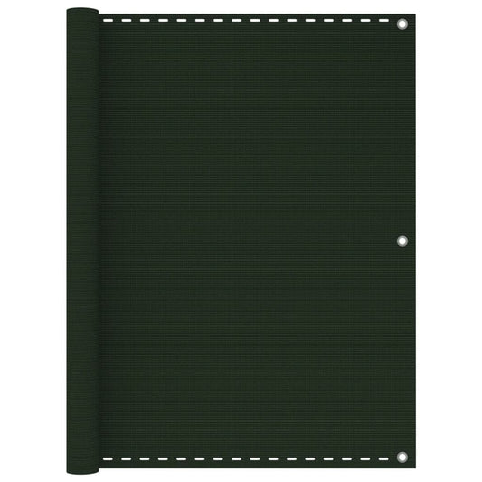 Balcony Screen Dark Green 120x400 cm HDPE