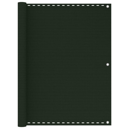 Balcony Screen Dark Green 120x500 cm HDPE