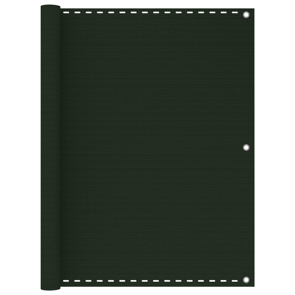 Balcony Screen Dark Green 120x600 cm HDPE